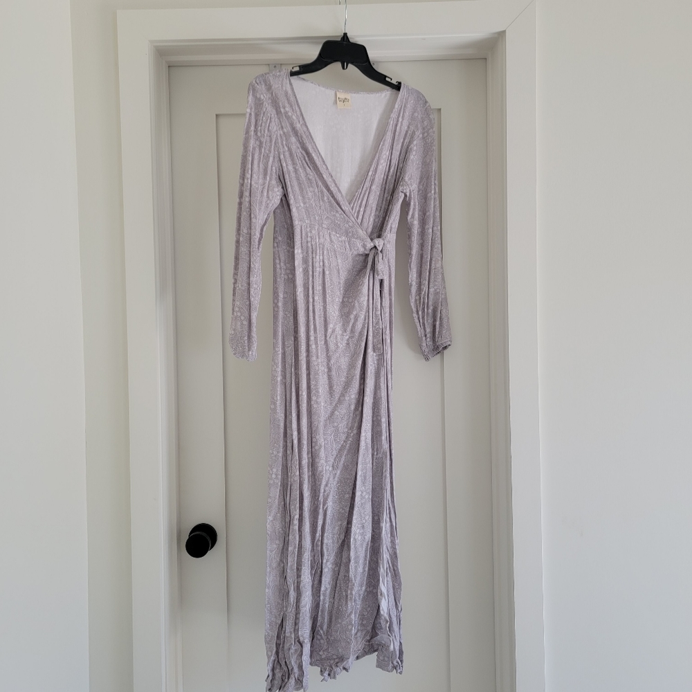 Anthropologie maxi wrap dress Lavender Lilac